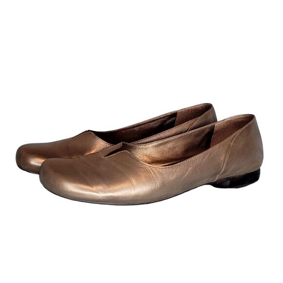 Antonio Melani Splendid 8M Steel Gray Flat Womens Genuine Leather Shoe Slip On - Picture 5 of 8